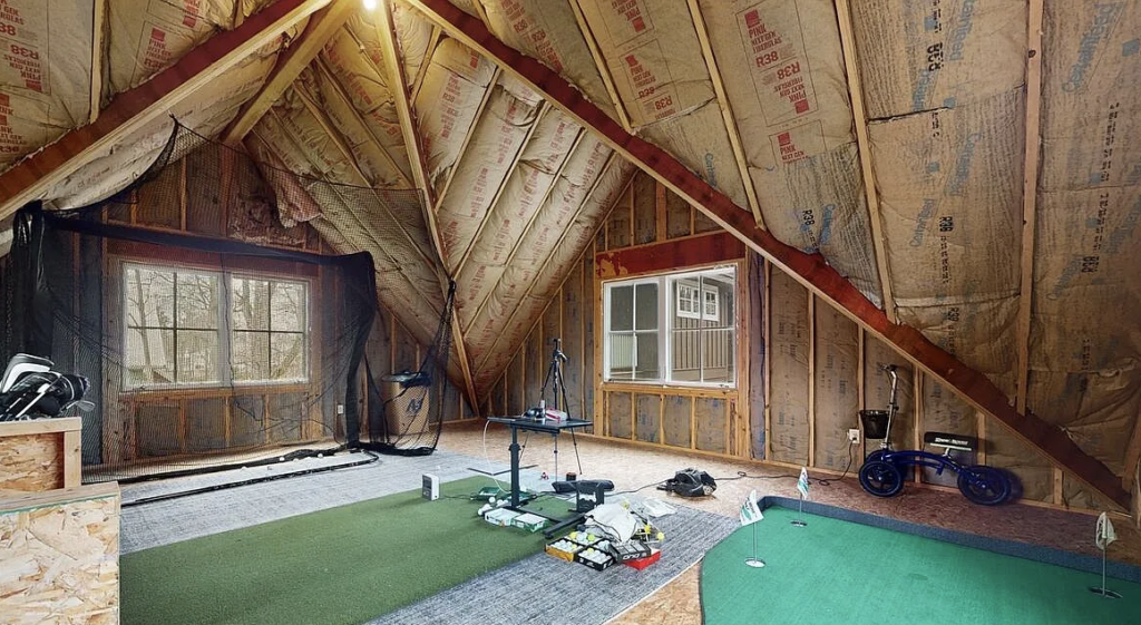 Over the garage attic